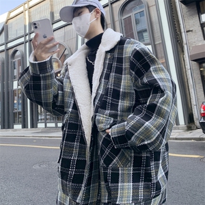 羊羔毛加绒加厚棉服外套男冬季百搭情侣棉衣 M166 P105 控148图片