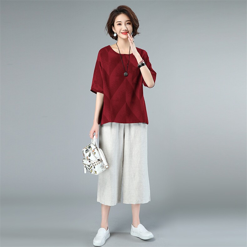 2021年夏新款套装休闲大码宽松女套装3989-2套装,女装套装/套裙,秋牧寒烟