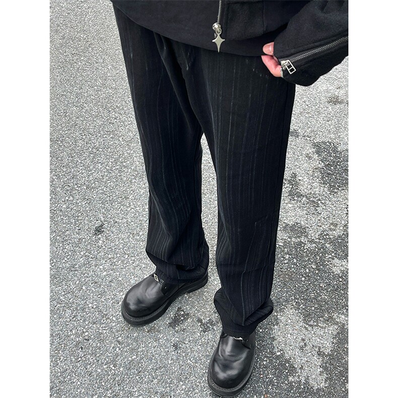 B221美式ins高街暗黑小众喷墨休闲直筒牛仔裤LK23040-P60控78,男装牛仔裤,电商B221