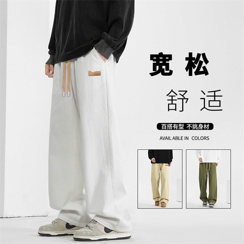 美式休闲裤男士宽松直筒潮牌阔腿卫裤K632-特批常规-37加绒特批45,男装休闲裤,星座718-1