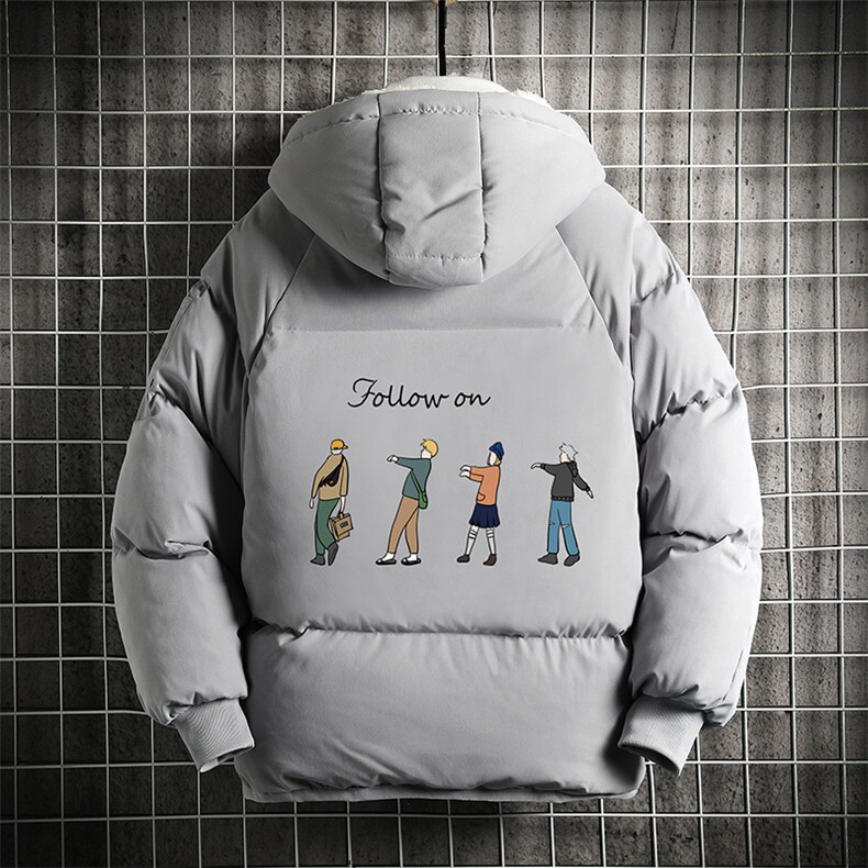 MY16043-P100加厚加绒连帽衣男大码服男面包服男网格挂拍,男装棉衣,电商A040A