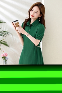 时尚气质纯棉衬衫连衣裙女夏2024新款休闲宽松显瘦减龄POLO领裙子图片