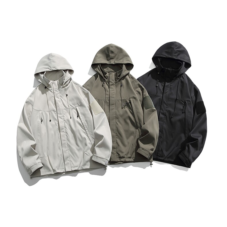 外27-2GANYOU日系拉链袋防泼水可隐藏式连帽冲锋衣JK20-P140图片