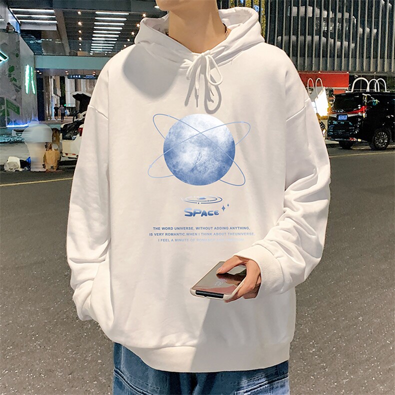 WY2241-P35纯棉连帽卫衣男大码运动帽衫宽松薄外套男,男装卫衣,电商A040
