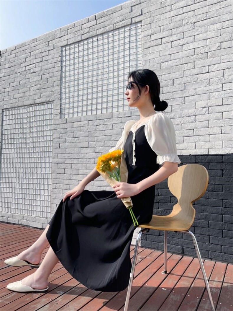 【现货】夏季新款连衣裙，单色，三个尺码，女装连衣裙，1.2.3.4