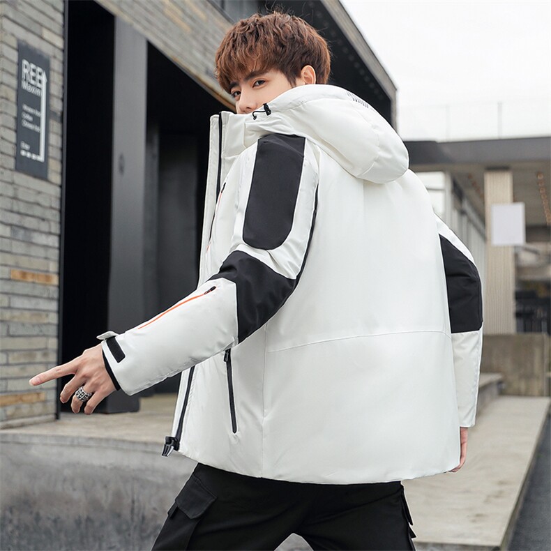 现货外贸侧飞图立领光板团体服班服宽松韩版情侣学生外套羽绒服,男装羽绒服,星座301D-5(原星座1415）