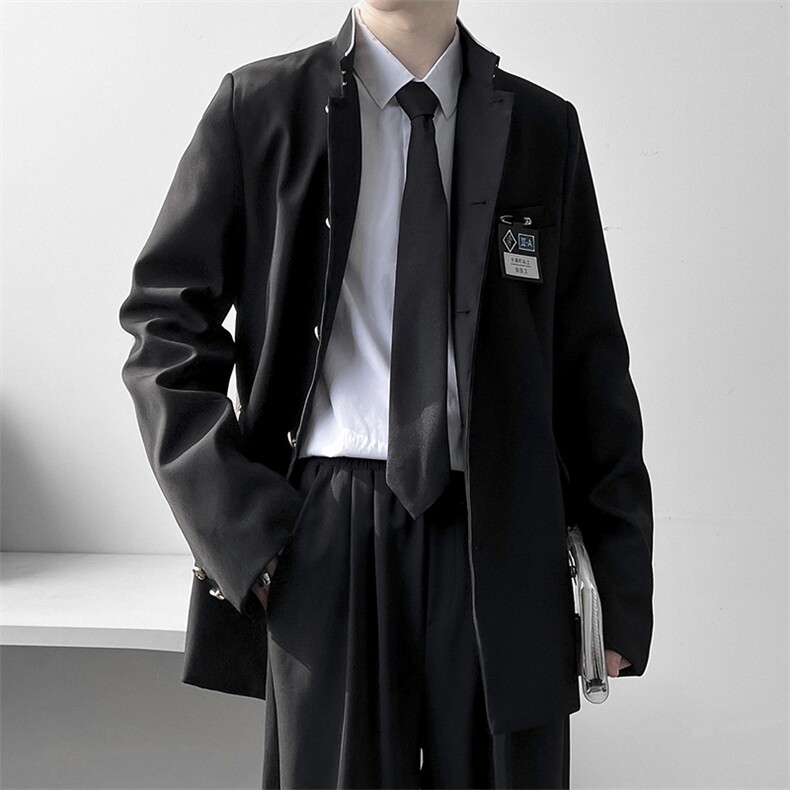2026年dk制服中山装男女热血高校服jk西服男外套学院风西装~XY10,男装西服,星座601-2