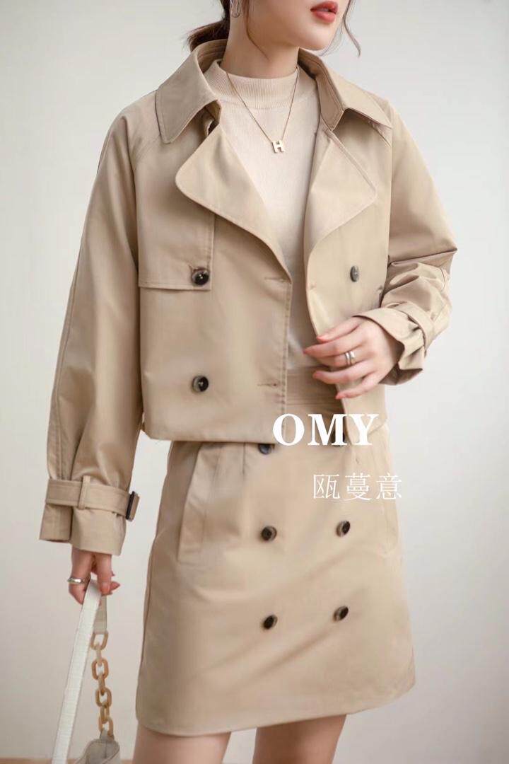 秋款风衣套装，女装风衣，欧蔓意
