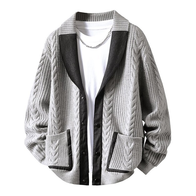 8736-P852025年秋冬新款休闲毛衣男士时尚长袖宽松针织衫上衣，男装针织衫/毛衣，电商A113