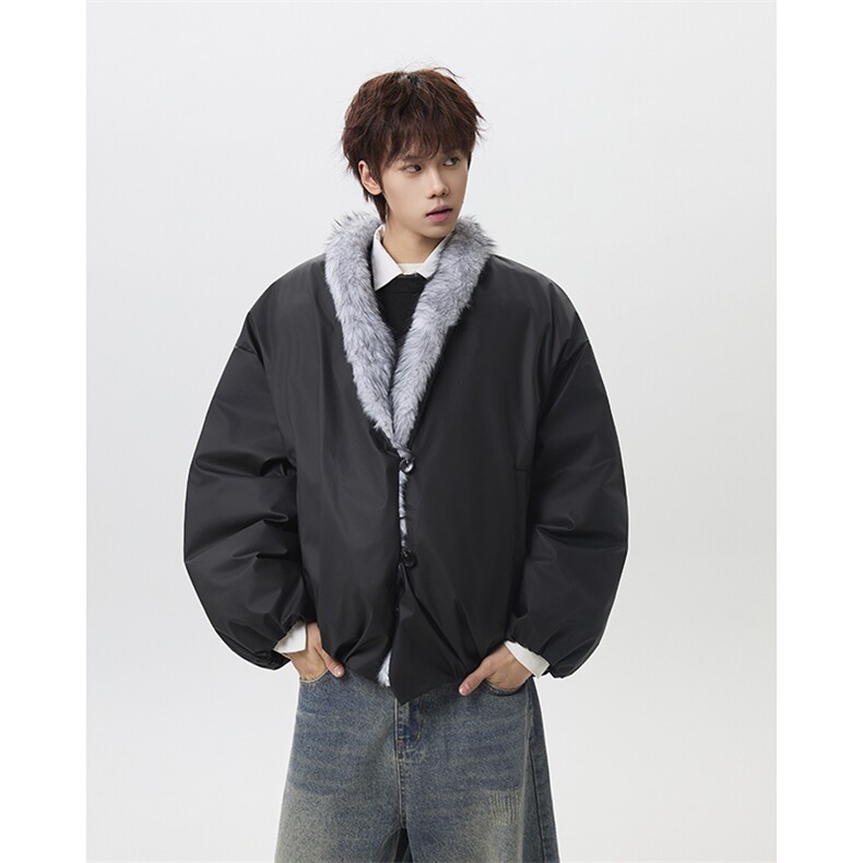 座山雕派克服夹克棉服加厚宽松翻领保暖棉衣外套-M277-特P95,男装夹克,电商B289