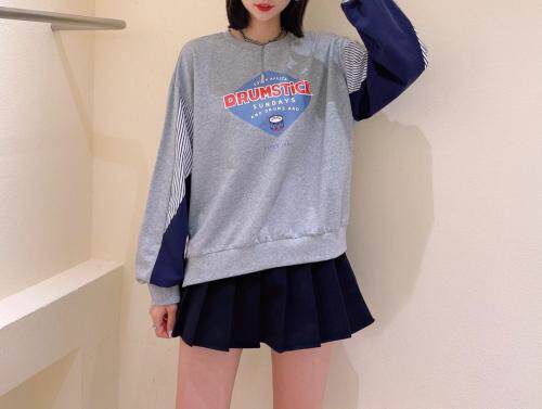 秋季新款2021年初秋新款韩版宽松百搭卫衣，女装卫衣/绒衫，咖啡色