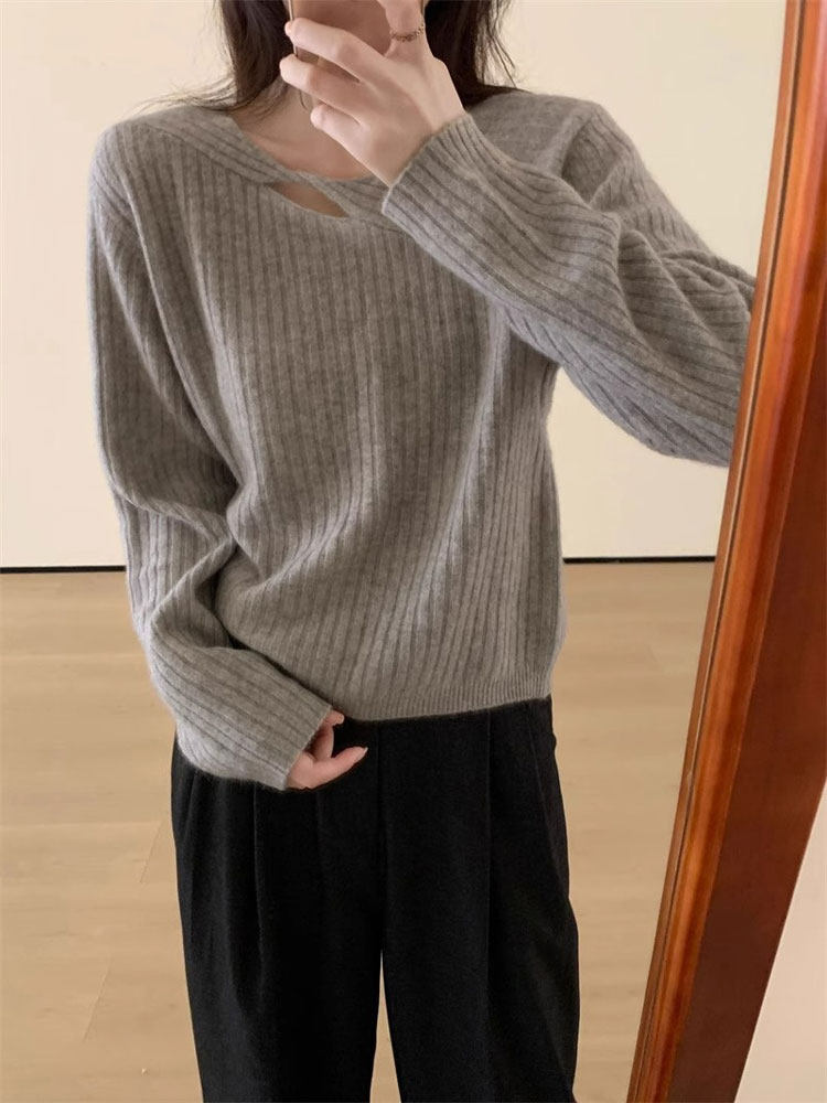 2025年秋季女士多色选择长袖套头,女装羊绒衫,七柒羊绒