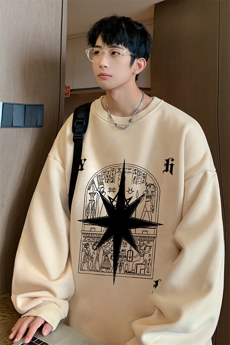 抖音供货、复合重磅360克现货圆领卫衣宽松D223A-YL2320-特P28,男装卫衣,电商019-1