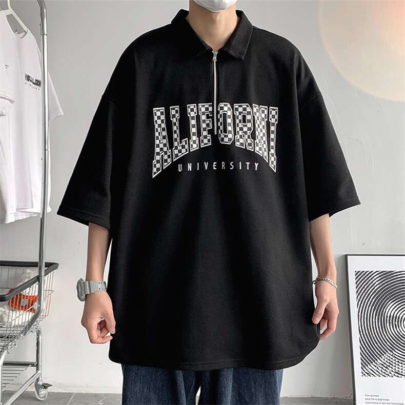 新款优品男士短袖刺绣印花T恤宽松上衣ZD3318-P48,男装T恤,星座717
