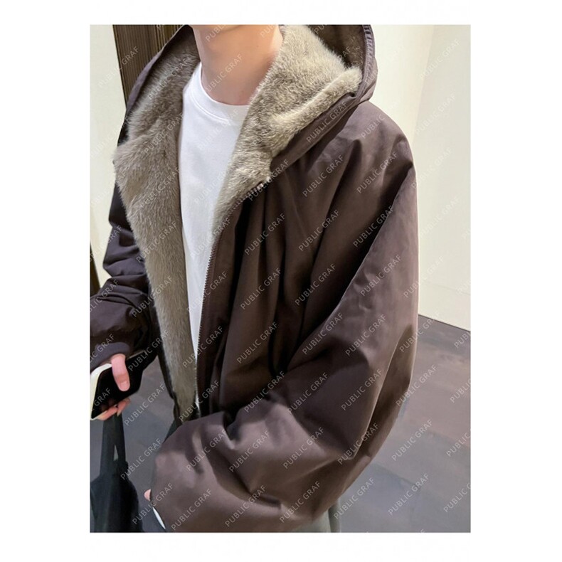 【升级款】加绒座山雕双面穿连帽派克棉服外套棉衣5186-P110网图,男装棉衣,电商B245