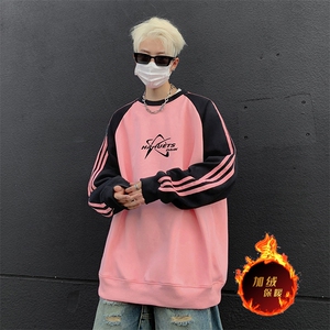 抖音得物供货 提供视频 秋冬重磅美式宽松织带圆领卫衣0705图片