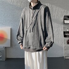 卫衣男春季新款港风宽松提花大码长袖T套头上衣WY9975-特P42，男装T恤，星座214-3