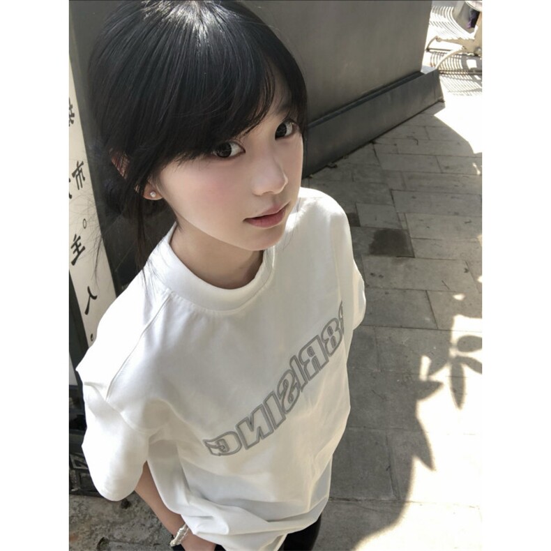 H0521-p35立体刺绣纯棉220克短袖t恤女,女装T恤,星座617A-2