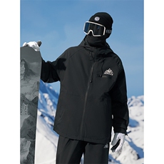 冬款单板双板防风防水加棉户外大码连帽滑雪服外套男女HF66-P165，男装棉衣，电商A001-1