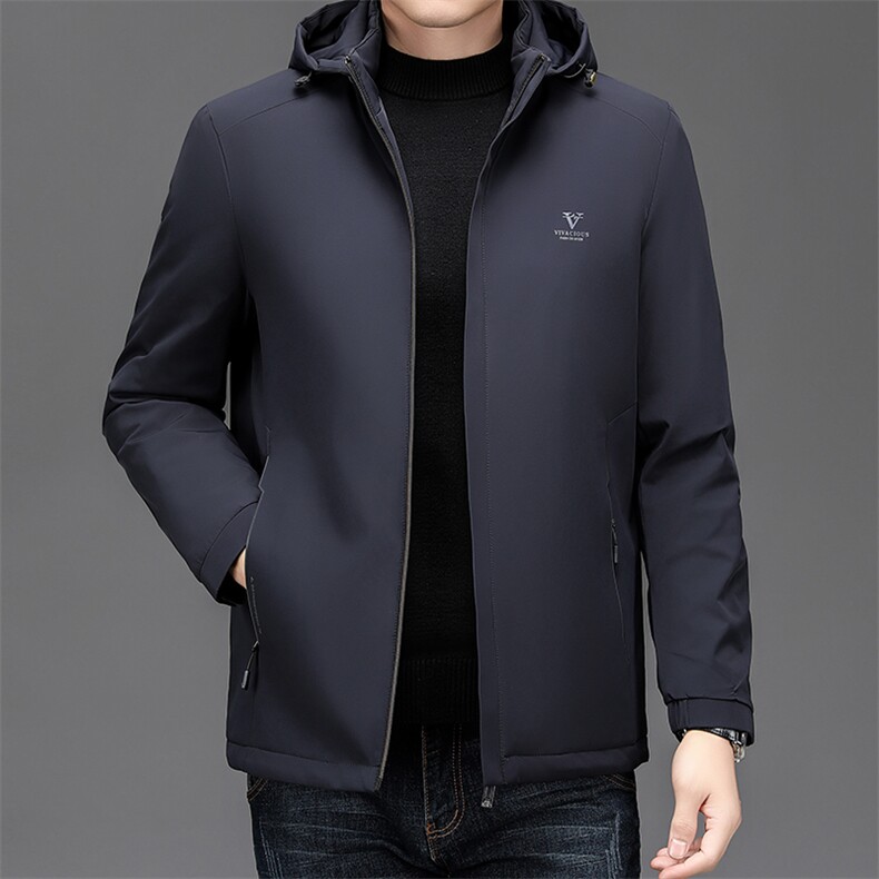 NN6312钱塘2020-3时尚休闲简约冬季厚款中年男士羽绒服P185图片