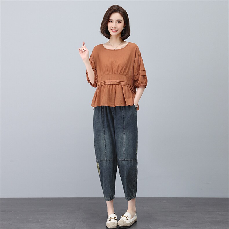 时尚宽松显瘦女装套装 气质百搭休闲两件套 舒适柔软面料图片