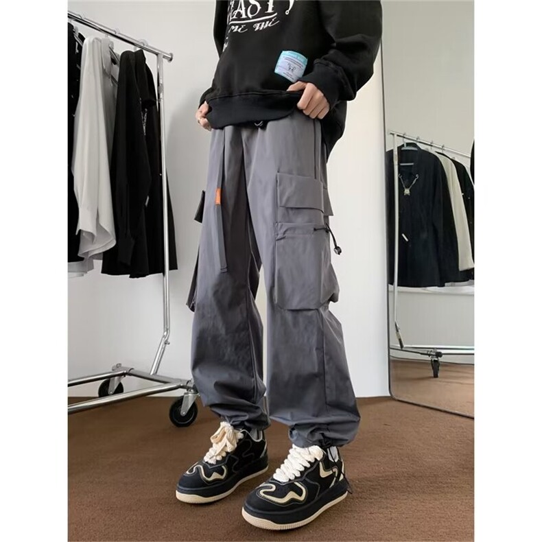 美式工装裤男大口袋机能风伞兵冲锋裤休闲裤1001-1-K4520-P42图片
