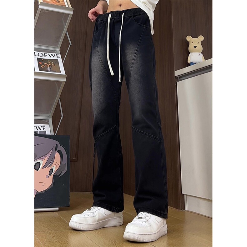 春季潮流百搭休闲直筒牛仔裤美式宽松男款阔腿休闲裤K502-P60控78,男装休闲裤,星座218-5