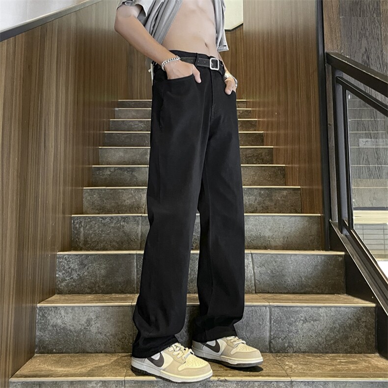 暗黑牛仔裤男士韩版潮流直筒帅气百搭2024夏季ins长裤RK1820-P31,男装牛仔裤,星座412-3