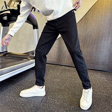 秋冬新款加绒牛仔裤男士高品质修身保暖加厚牛仔裤长裤901N38P68，男装牛仔裤，星座901