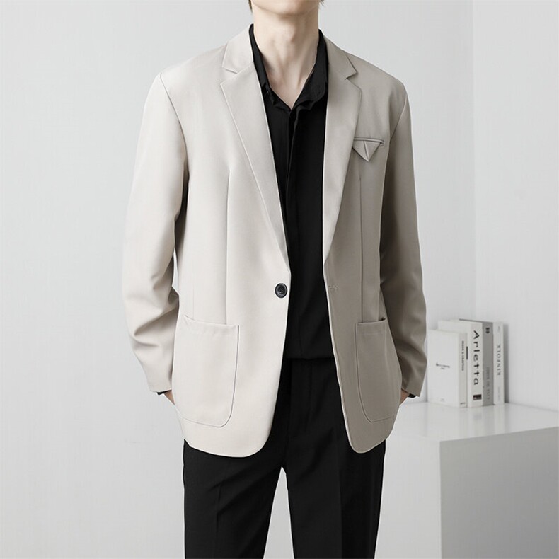 休闲西服外套男生春秋季韩版潮流商务百搭痞帅小西装外套7411P60，男装西服，星座410-2