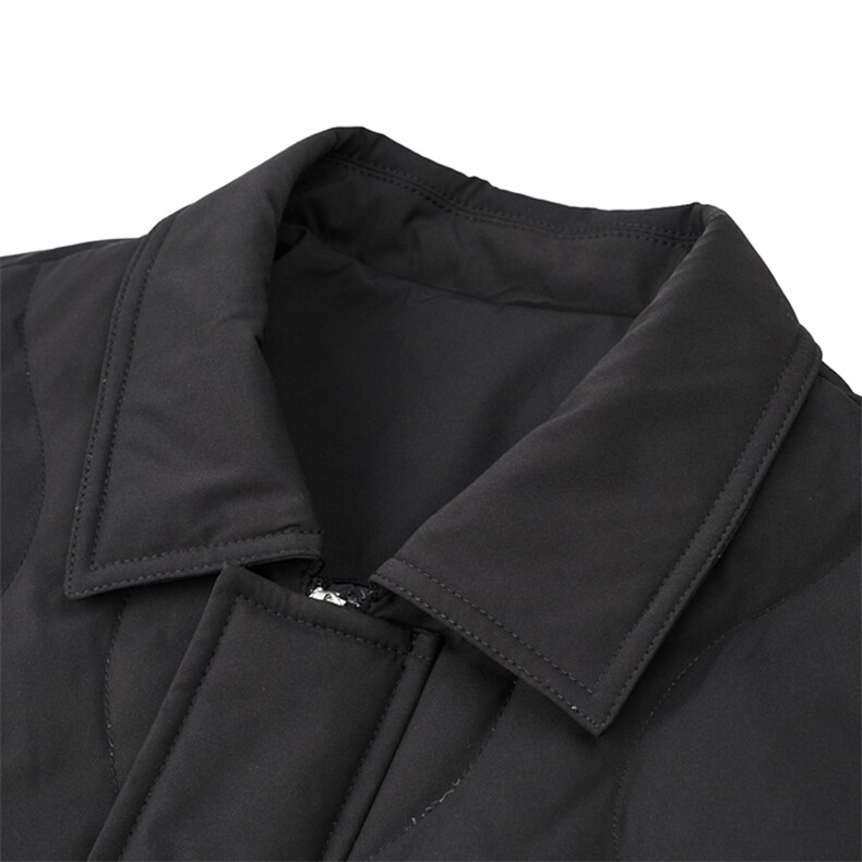 羽绒服男士冬季新款加厚保暖上衣中年男装商务休闲翻领纯色外套,男装羽绒服,电商B212（原钱塘6029）