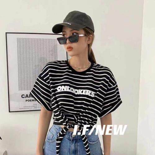 条纹系带，女装，新雅行-1