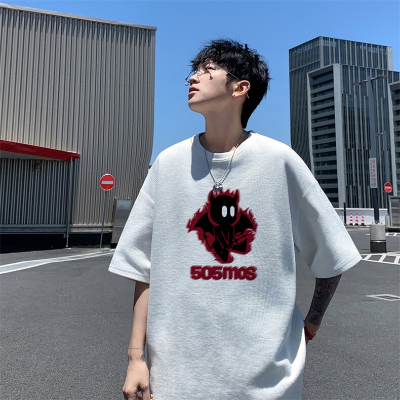 量大优！供视频！港风华夫格短袖T恤半袖男HT240-特P18,男装T恤,电商B367