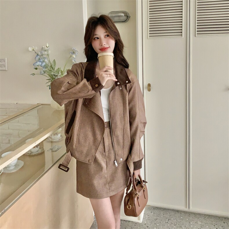 新款人字纹夹克套装611-P185-K298-套装,女装套装/套裙,2C275