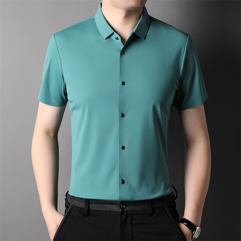 AG6552钱塘2020-3新款无痕时尚休闲短袖衬衫量大价优P50,男装衬衫,钱塘207-3