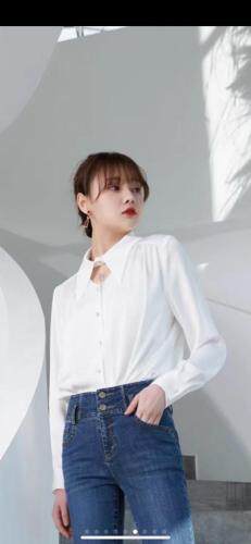 春季新款轻奢知性时尚百搭款衬衫，女装衬衫，可艺尚