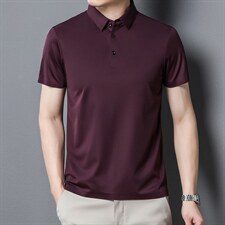 夏季商务休闲男士短袖t恤翻领纯棉无痕polo衫体恤宽松潮流上衣P80，男装T恤，钱塘6003A(原)4033A