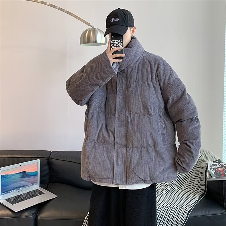 面包服男棉衣2024新款冬季灯芯绒韩版潮流情侣棉服潮秋冬加厚外套,男装棉衣,星座716-2