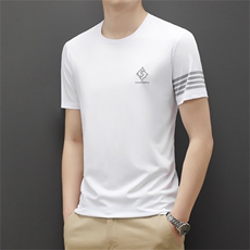 夏季新款男士短袖T恤时尚休闲条纹短袖T恤薄款半袖男装QS2070-P60，男装T恤，星座1105-3
