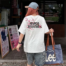 万针全刺绣工艺抖音得物高品质260克重磅纯棉双纱美式高街短袖T恤，男装T恤，电商A486-1