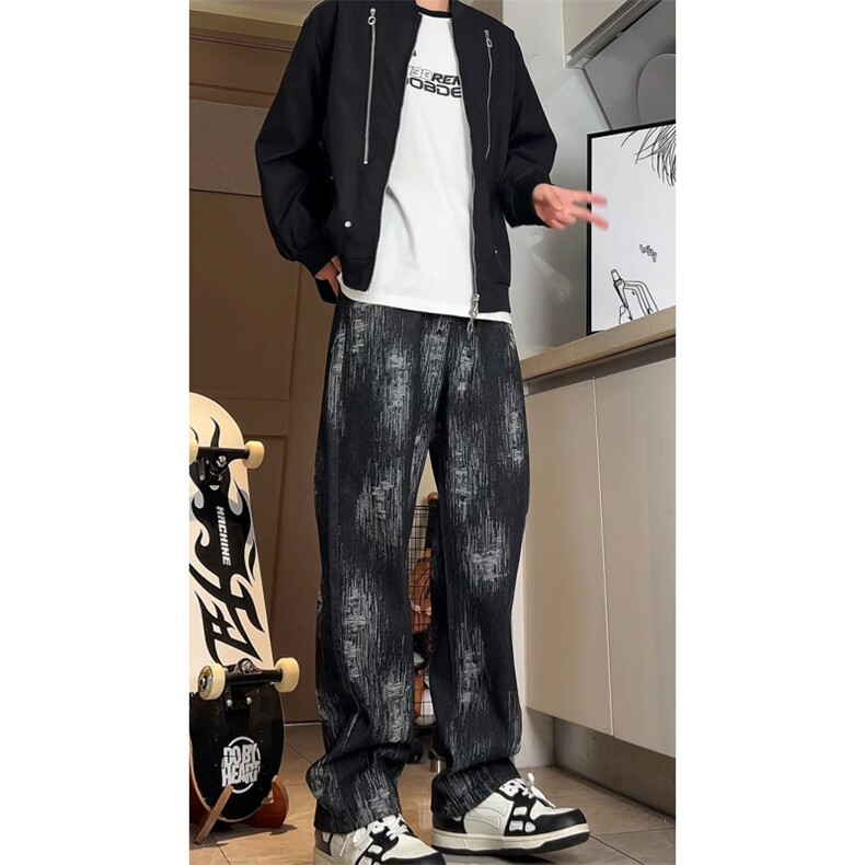 A178  秋冬季新款美式休闲牛仔裤男直筒宽松C60  P50限价68图片