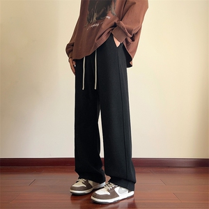 08秋冬新款加厚款毛呢针织裤简约百搭潮流裤子XZ211-1-K2369-P65图片