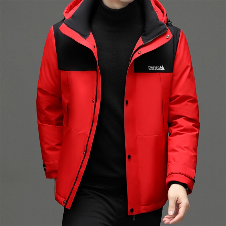 羽绒服男士新款秋冬季宽松休闲中青年保暖连帽外套FF9776-P290，男装羽绒服，星座1105-3