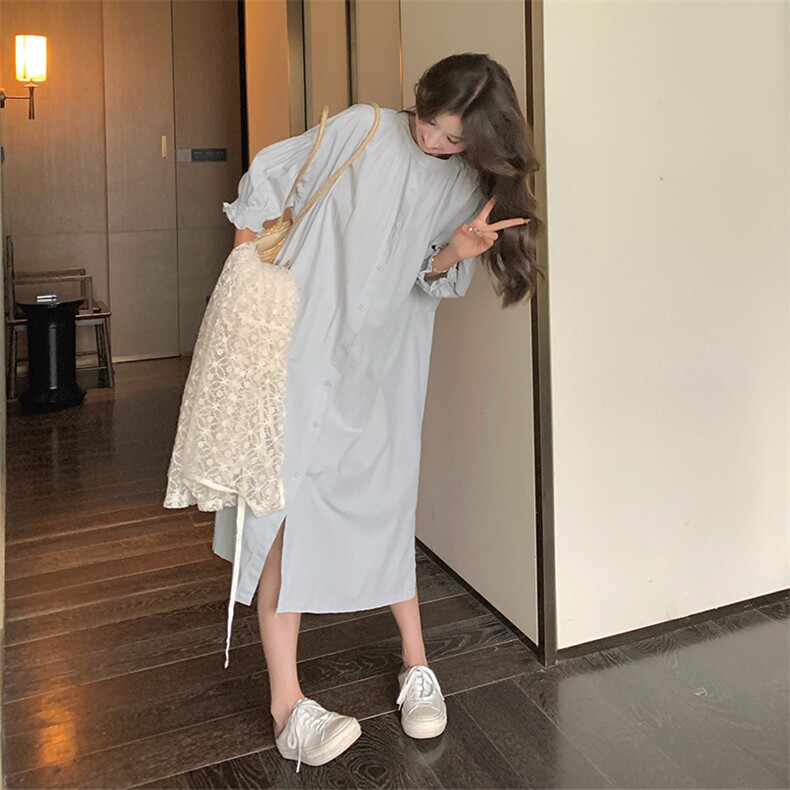 法式蕾丝镂空罩衫连衣裙女2025夏季新款减龄洋气漂亮裙,女装套装/套裙,2C176