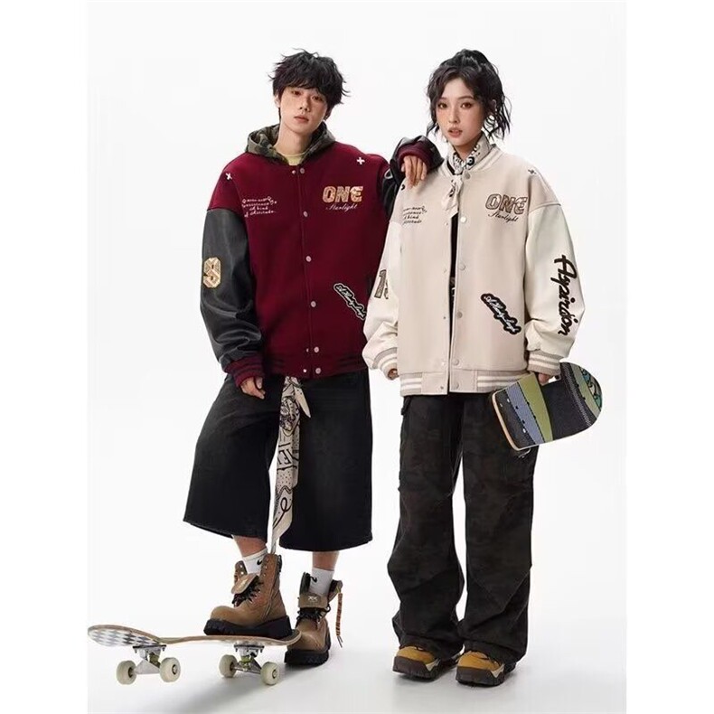 1506/QRJ7780/P82春秋痞帅外套男ins高街原宿风韩版潮流宽松夹克,男装夹克,星座1506