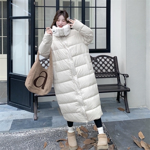 新款现货！羊羔毛拼接长款羽绒服2C133-8829-P295-K428图片