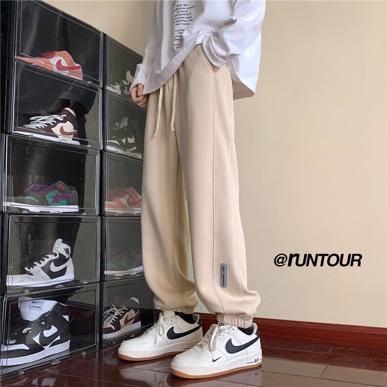 胖胖哥美式束脚卫裤男生秋季裤子大码潮牌宽松男款长裤休闲运动裤，男装休闲裤，电商A166