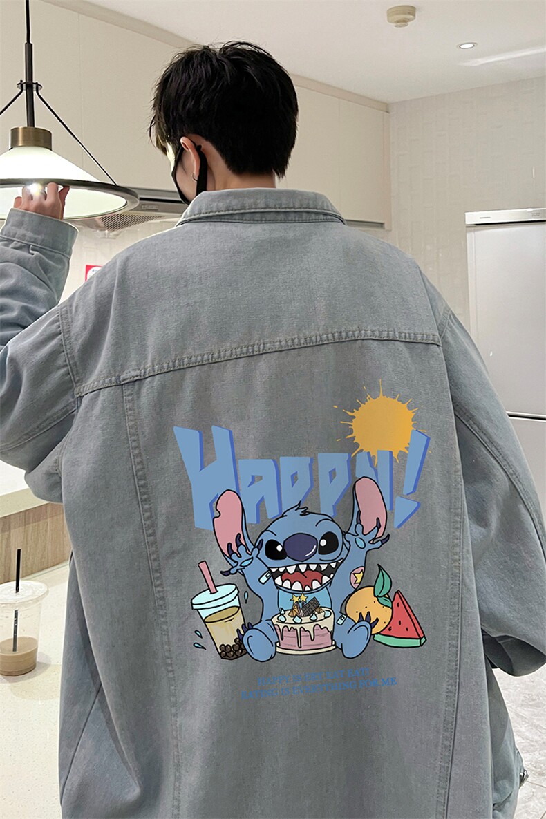 牛仔夹克男大码牛仔外套男茄克NJ77077-P60加绒款-P75,男装夹克,电商A040