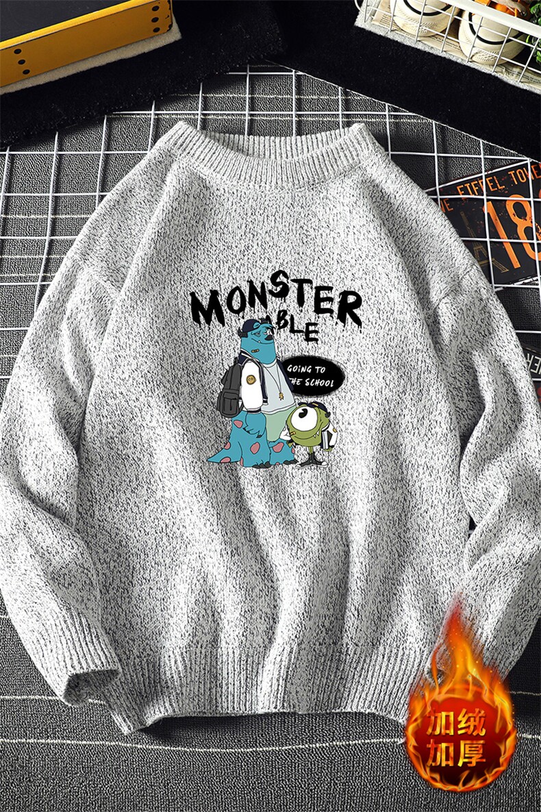 M19074-P45加绒款-P65加厚加绒毛衣男大码毛线衣男针织衫男线衫,男装针织衫/毛衣,电商A040A
