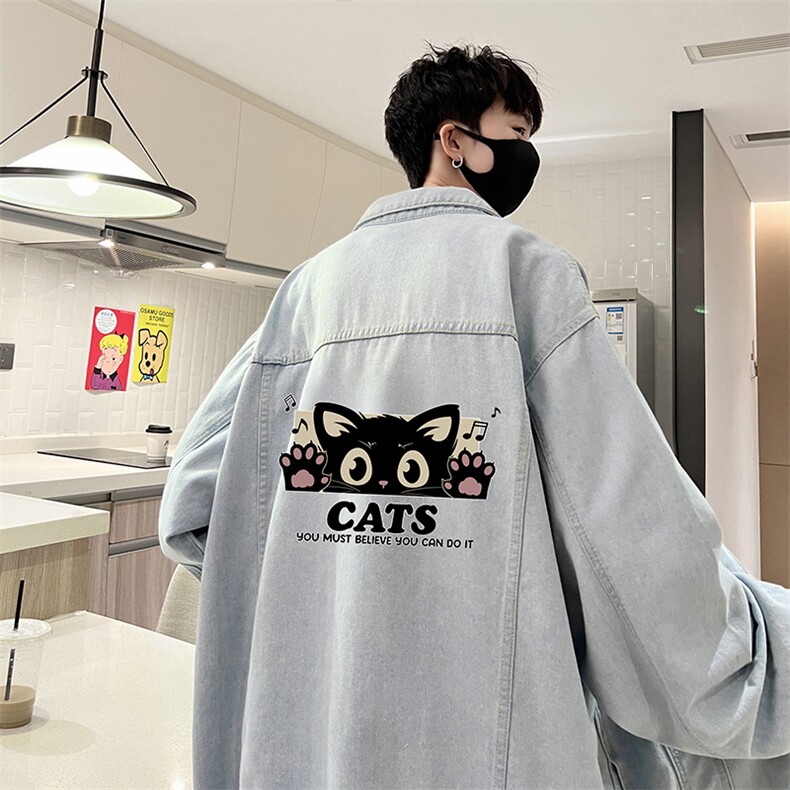 牛仔夹克男大码牛仔外套男茄克 NJ77389-P60图片